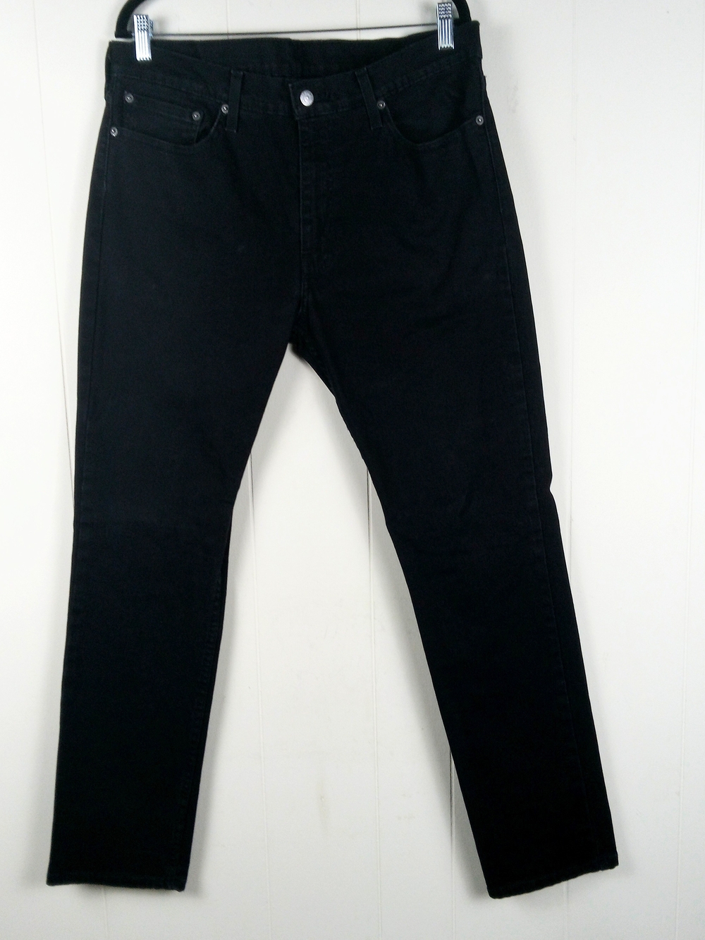 Levi's 511 Mens 36x32 Black Denim Jeans Stretch Straight Leg Grunge Streetwear